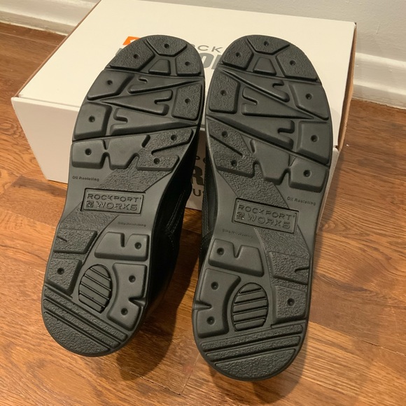 NWB rockport works black men’s work shoes size 9m - Picture 5 of 9